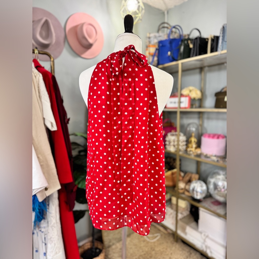 22 Momme Silk Polka dot halter blouse - Picture 4 of 7